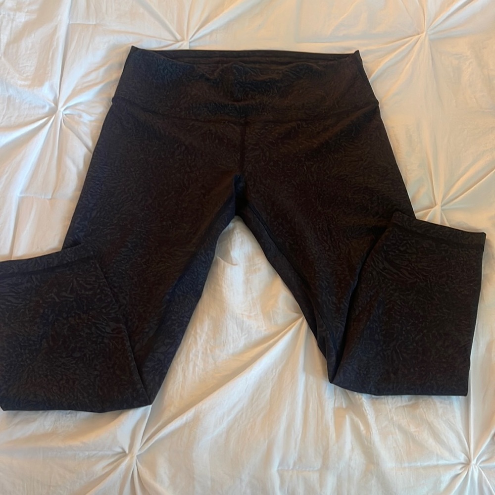 Lululemon, Align leggings in black speckle print, size 12